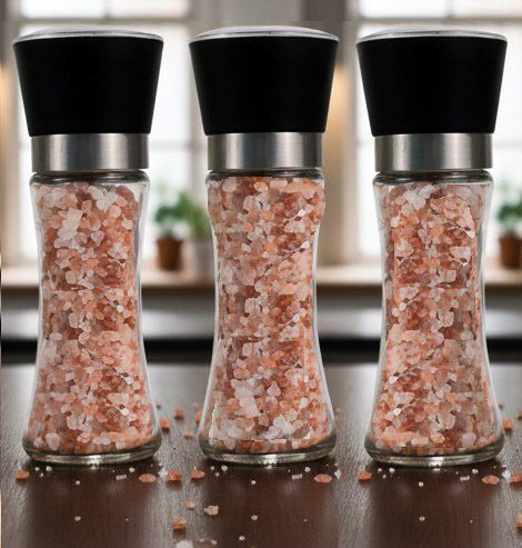 Rock Salt Bottles & Grinder